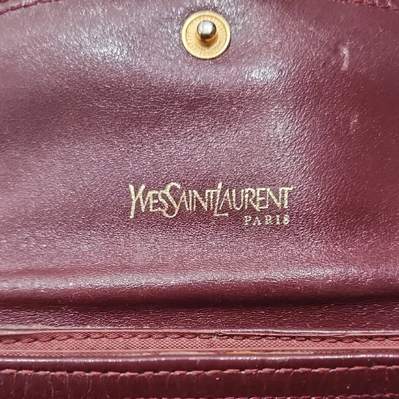 Yves Saint Laurent Vintage 1960 Safari Collection Deep Red Leather Crossbody Bag - Picture 2 of 16